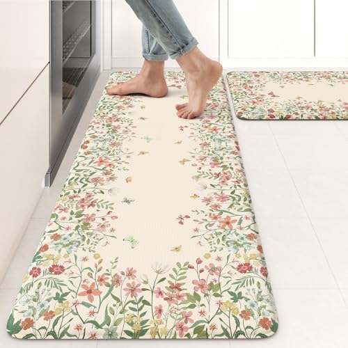 Anti Fatigue Kitchen Mats for Floor 2 Pc