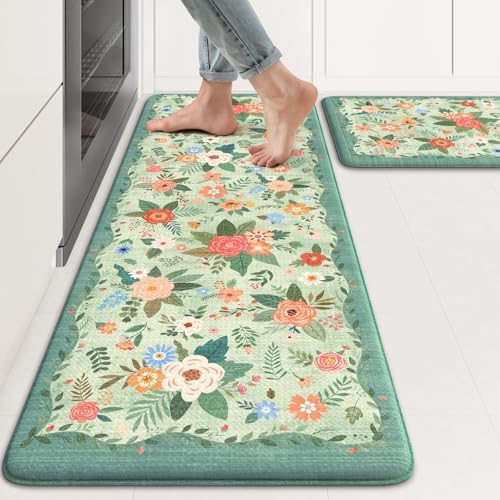 Anti Fatigue Mats for Kitchen Floor Green Farmhouse…